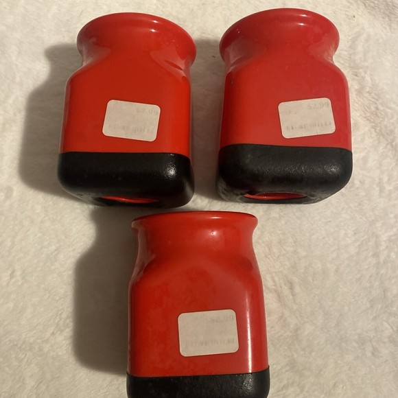 Vintage 3 Coca-Cola Red & Black Rugged Square Plastic Can Koozie Insulator - Picture 7 of 7